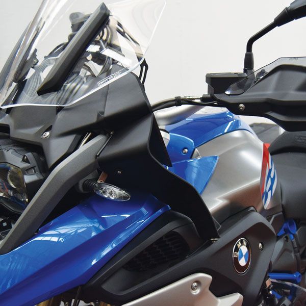 Déflecteur de vent pour BMW R 1200 GS LC /Rallye (17-18), R 1250 GS, paire, noir mat