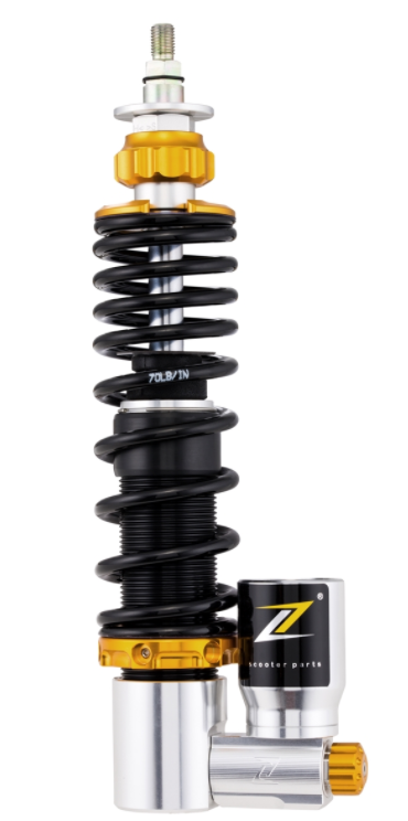 Amortisseur "Black Edition", avant pour Vespa Primavera/Sprint 50 -150ccm ('17-), argent/orange/noir