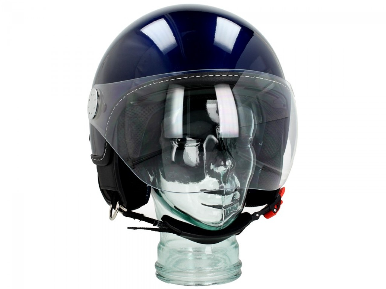 Casque jet Vespa visière 3.0 bleu energia