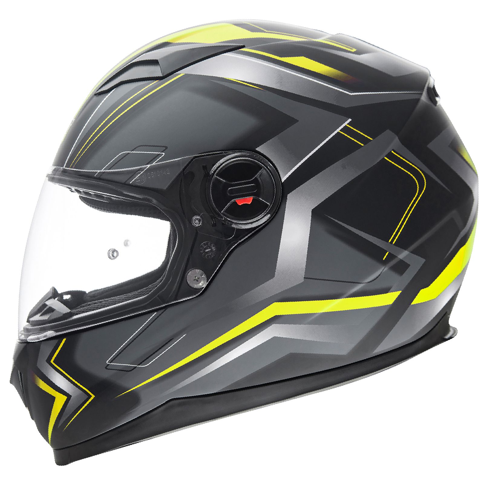 Germot casque intégral GM 320, noir mat/jaune