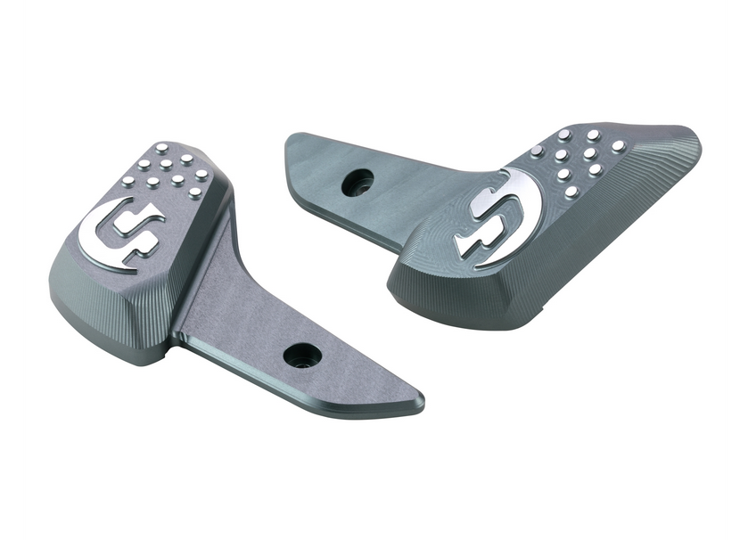 Repose-pieds droit et gauche pour Vespa Primavera /Sprint 50-150ccm 2T/4T AC, gris mat