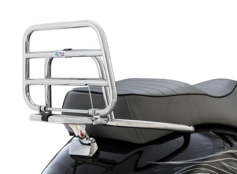 Porte-bagages arrière pour Vespa GTS /GTS Super /GTV /GT 60, 125-300ccm, pliable, chrome