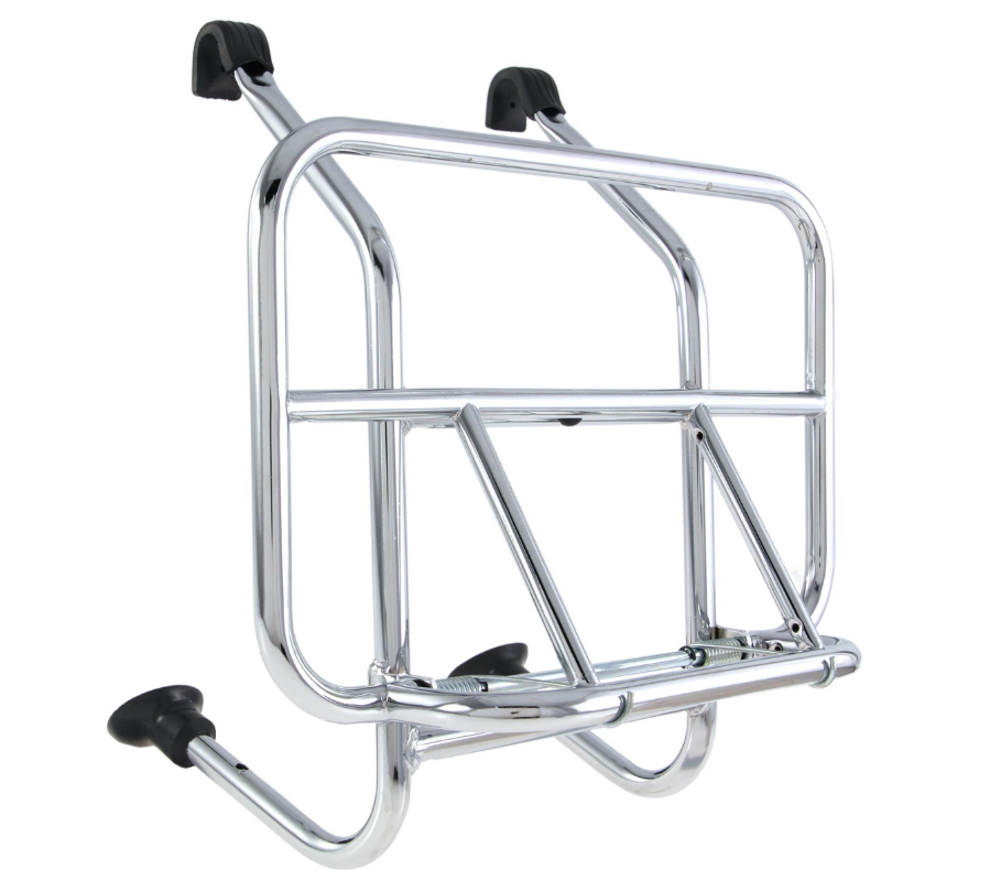 Porte-bagages avant pour Vespa PX 80-200ccm, pliable, chrome