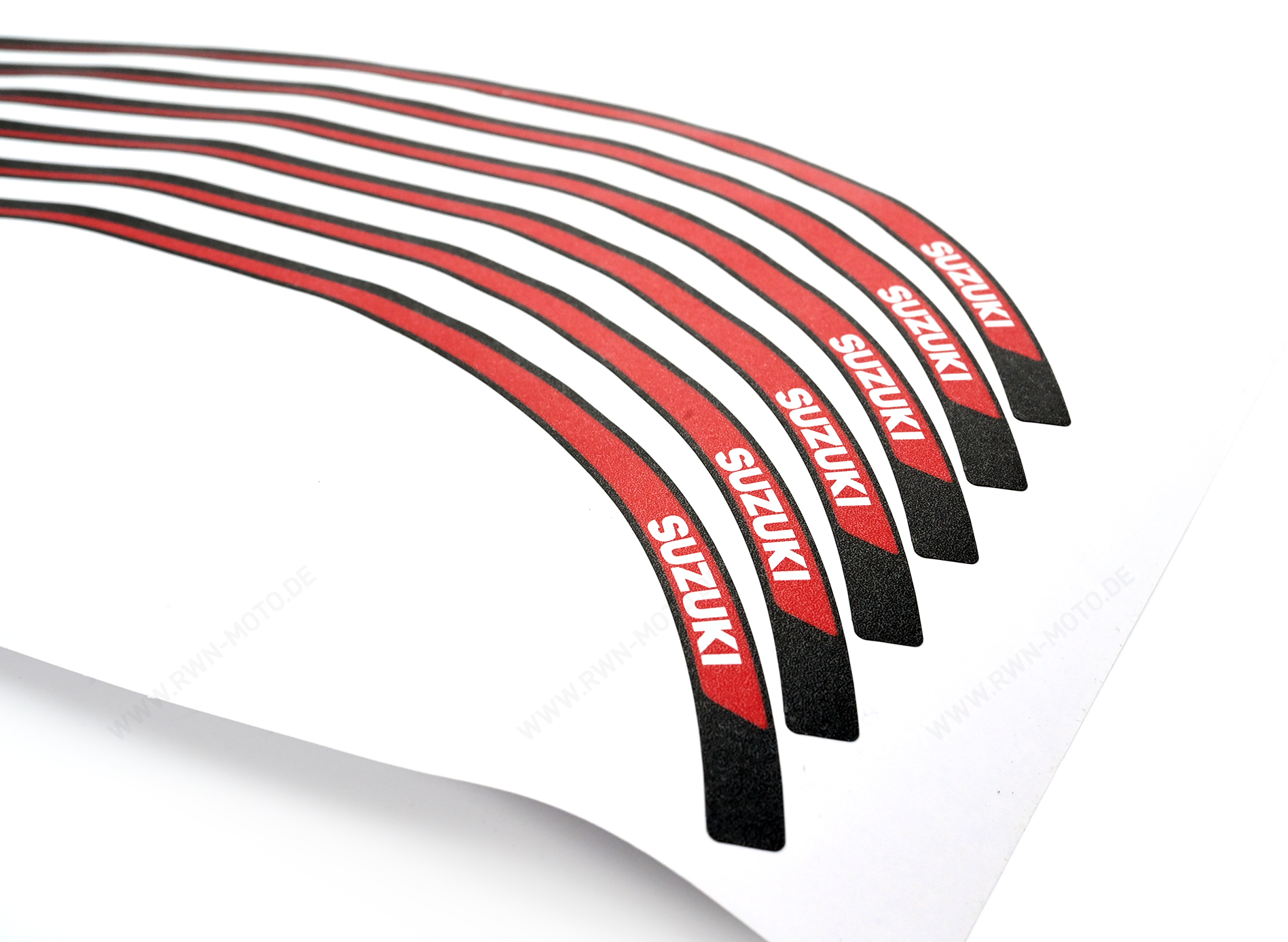 Autocollant de bord de jante (rouge / noir) Suzuki GSX-8S 2023- Accessoires d'origine