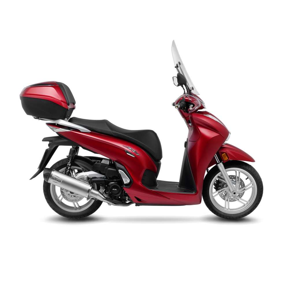 Système d?èchappement LeoVince LV One Evo pour Honda SH 350 i, acier inoxydable argenté, slip on, expertise E