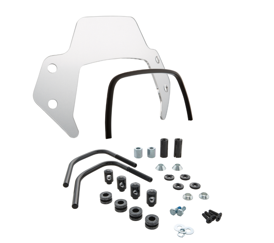 Flyscreen pour Vespa Sprint 50-150ccm 2T/4T, support noir, clair