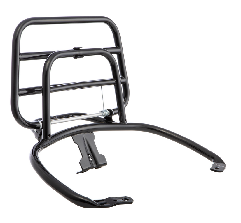 Porte-bagages arrière pour Vespa Primavera /Sprint 50-150ccm, pliable, noir brillant
