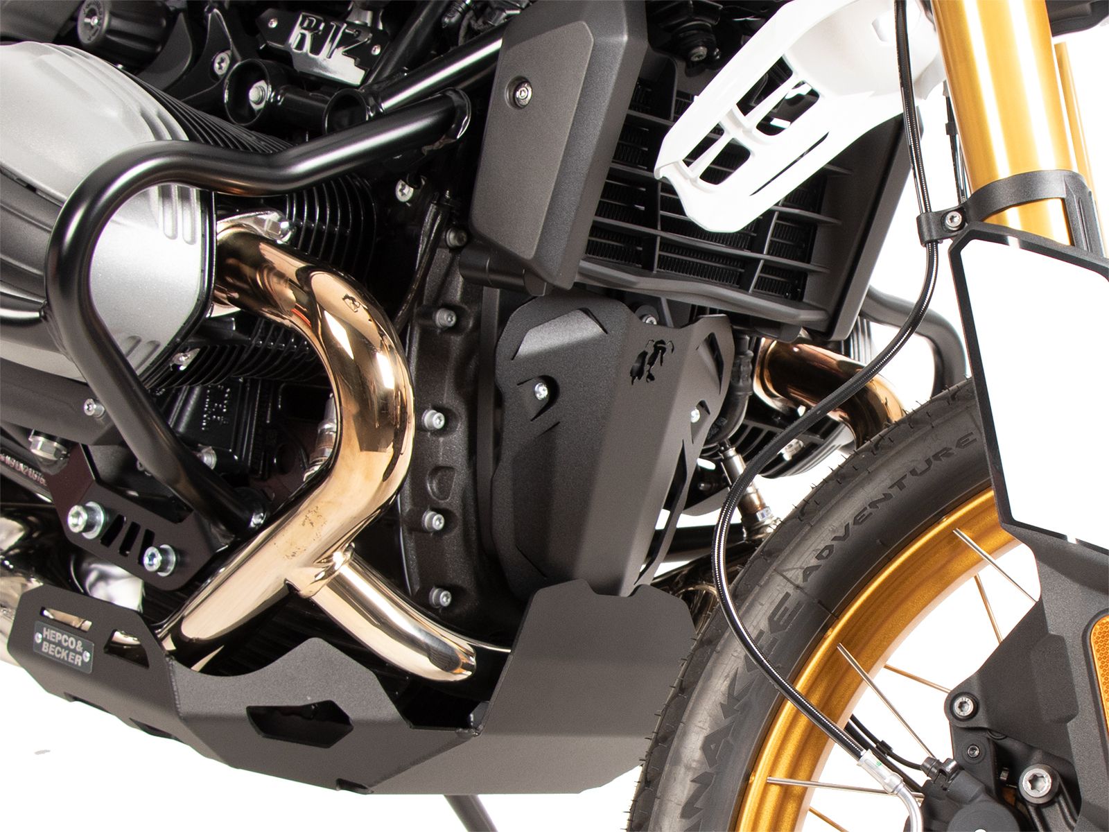 Tôle supplémentaire extension protection moteur noirpour BMW R 12 (24-) Hepco & Becker