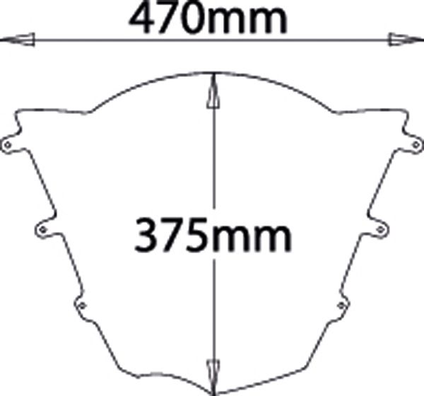 Bulle Double Bubble - hauteur 375 mm pour BMW R 1200 S (04-06), fumé clair