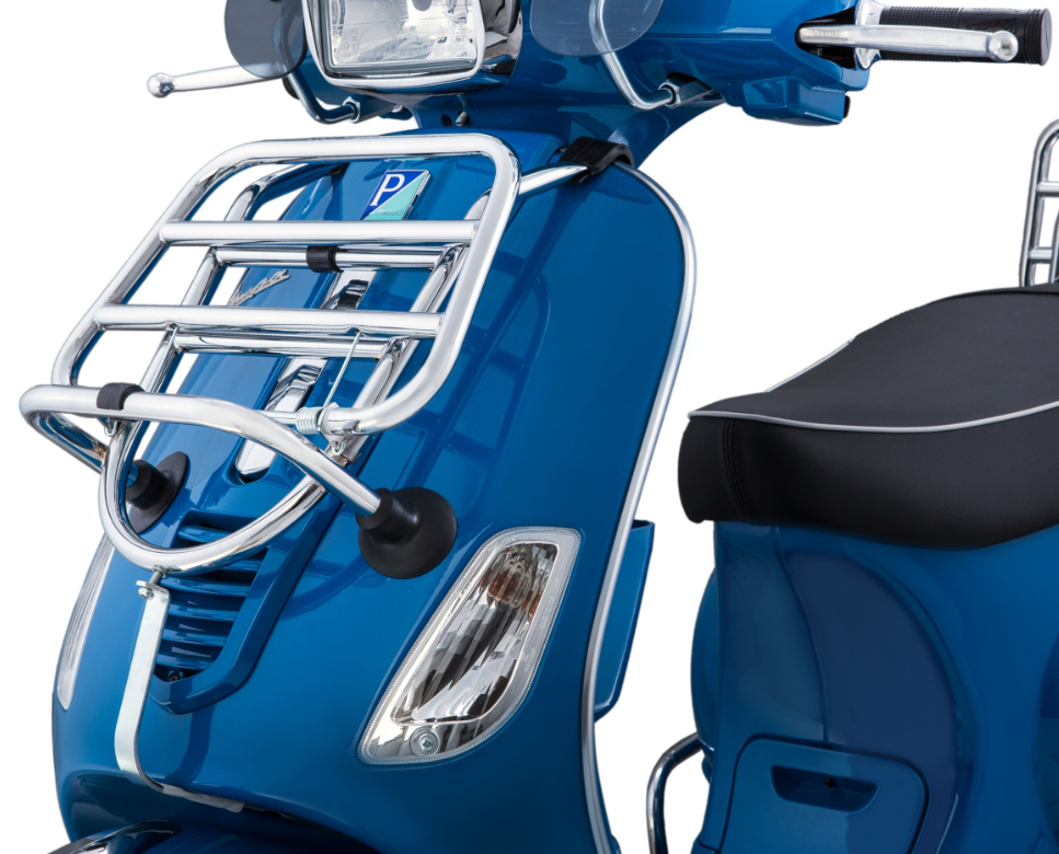 Porte-bagages avant pour Vespa LX /LXV /S 50-150ccm, pliable, chrome