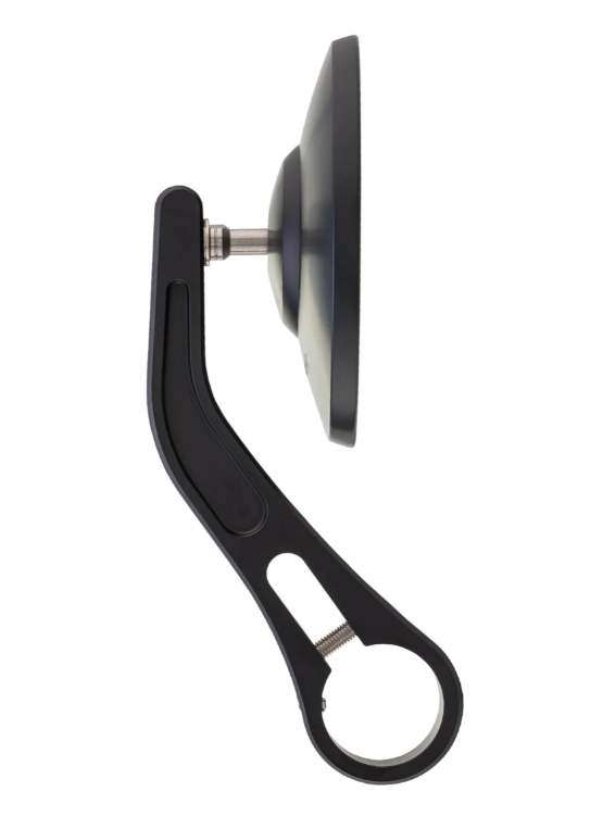 Rétroviseur d'extrémité de guidon pour Vespa, gauche ou droite, rond, noir mat