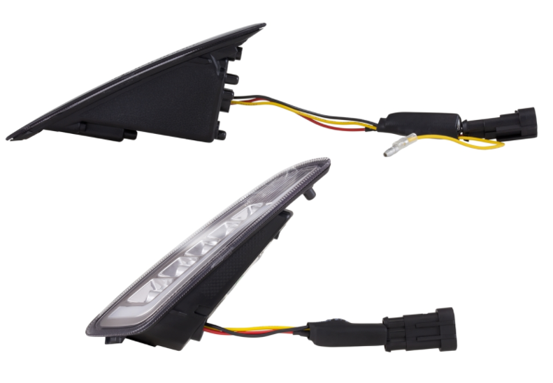 Kit clignotants avant & arrière pour Vespa Primavera/Sprint 125-150ccm 2T/4T AC, clair