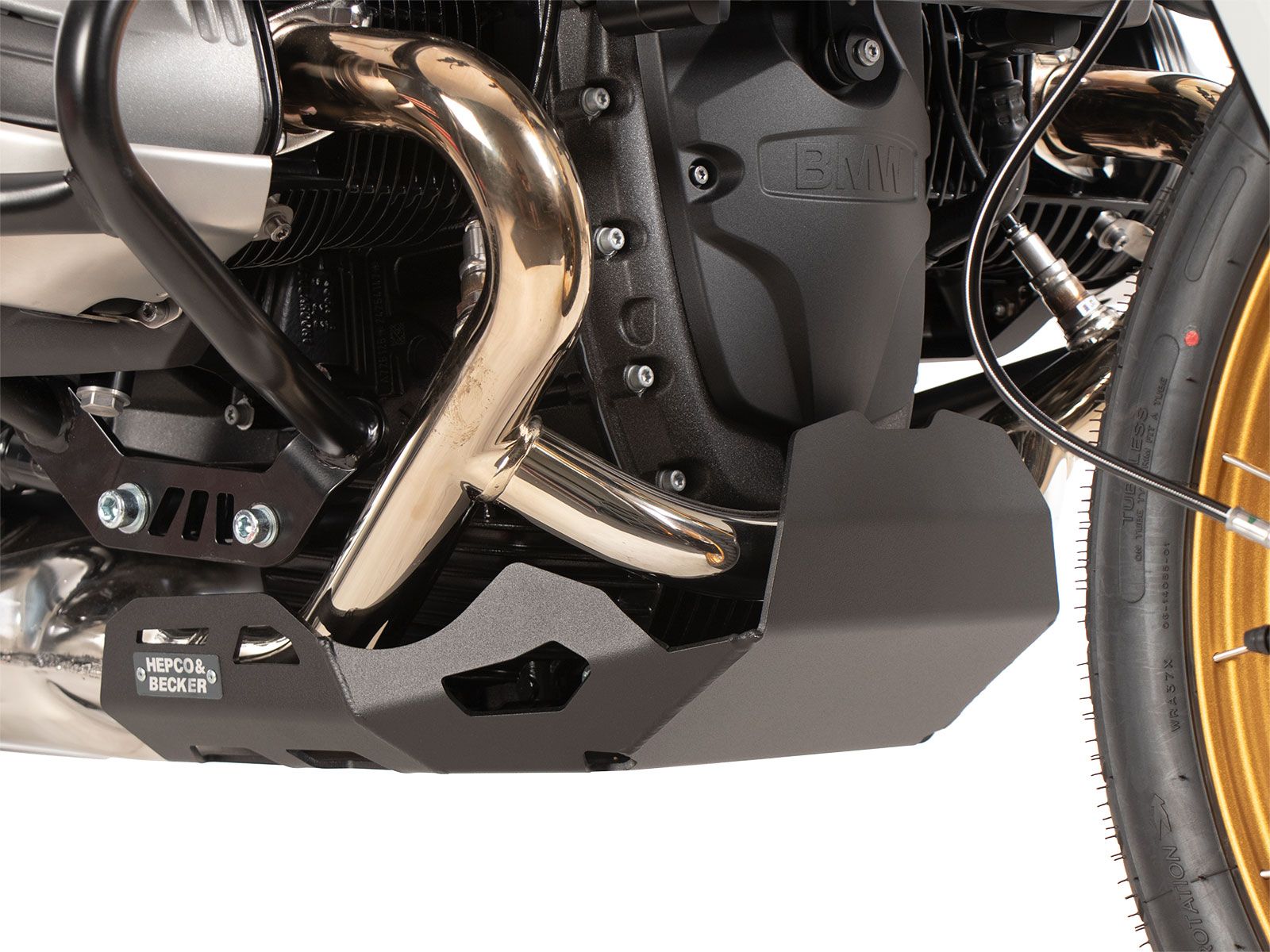 Plaque de protection moteur noire pour BMW R 12 G/S (25-) Hepco & Becker