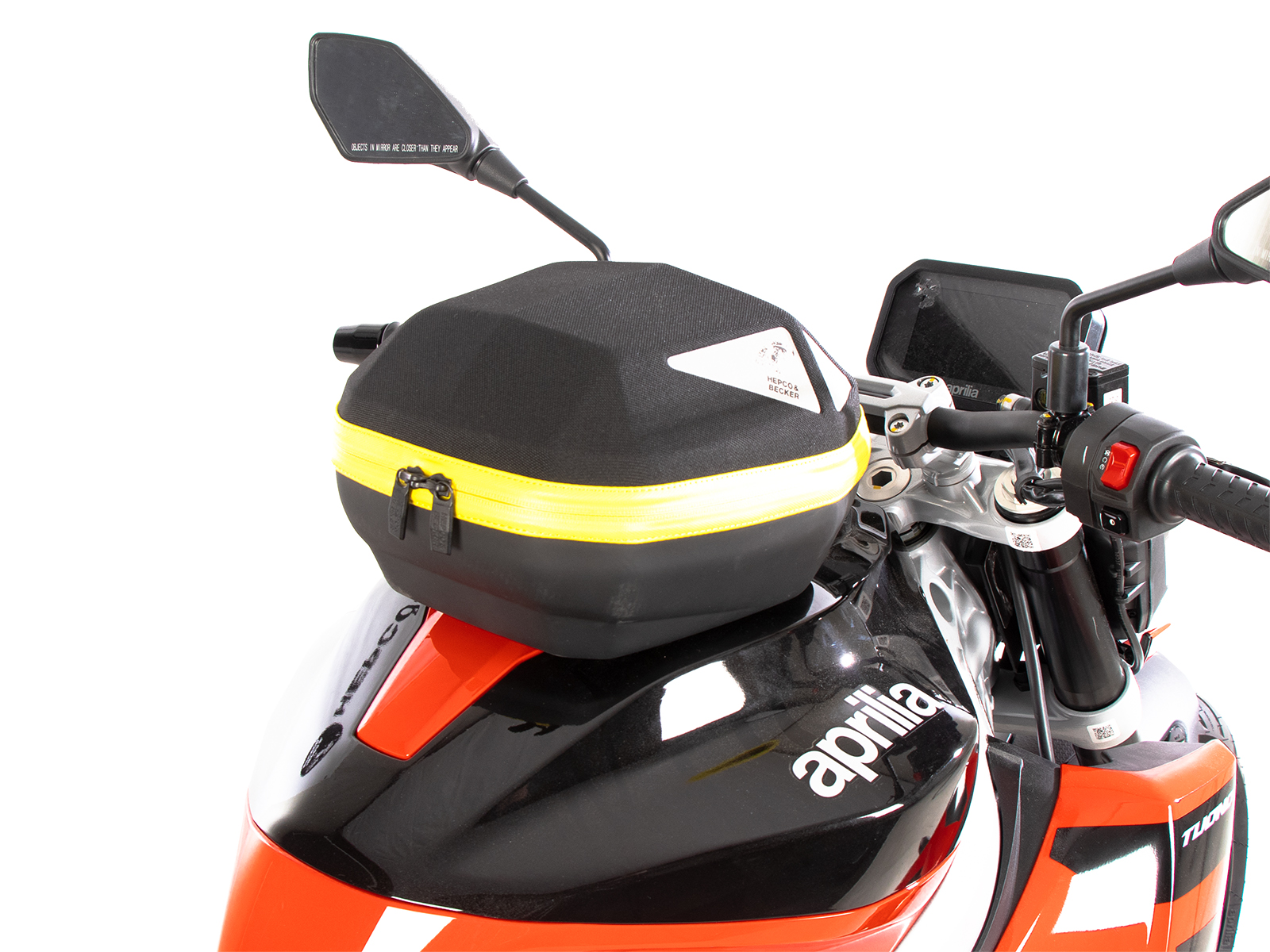 Anneau de réservoir Basic avec unité de fermeture de la sacoche de réservoir pour Aprilia Tuono 457 (25- ) Hepco & Becker
