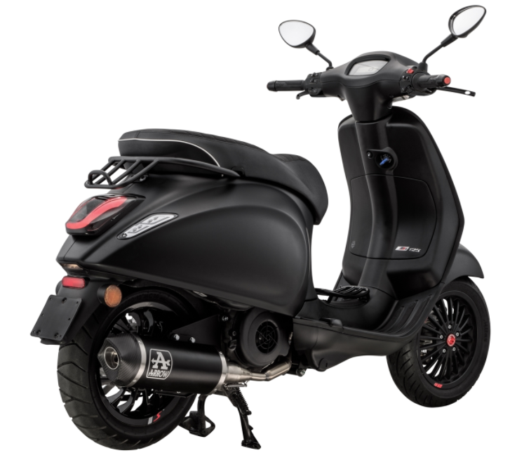 Porte-bagages/barre de maintien de la selle noir mat pour Vespa Primavera/Sprint 50-150ccm 2T/4T AC