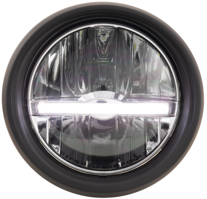 Phare LED pour Vespa Primavera 50-150ccm 2T/4T (-'18), noir mat