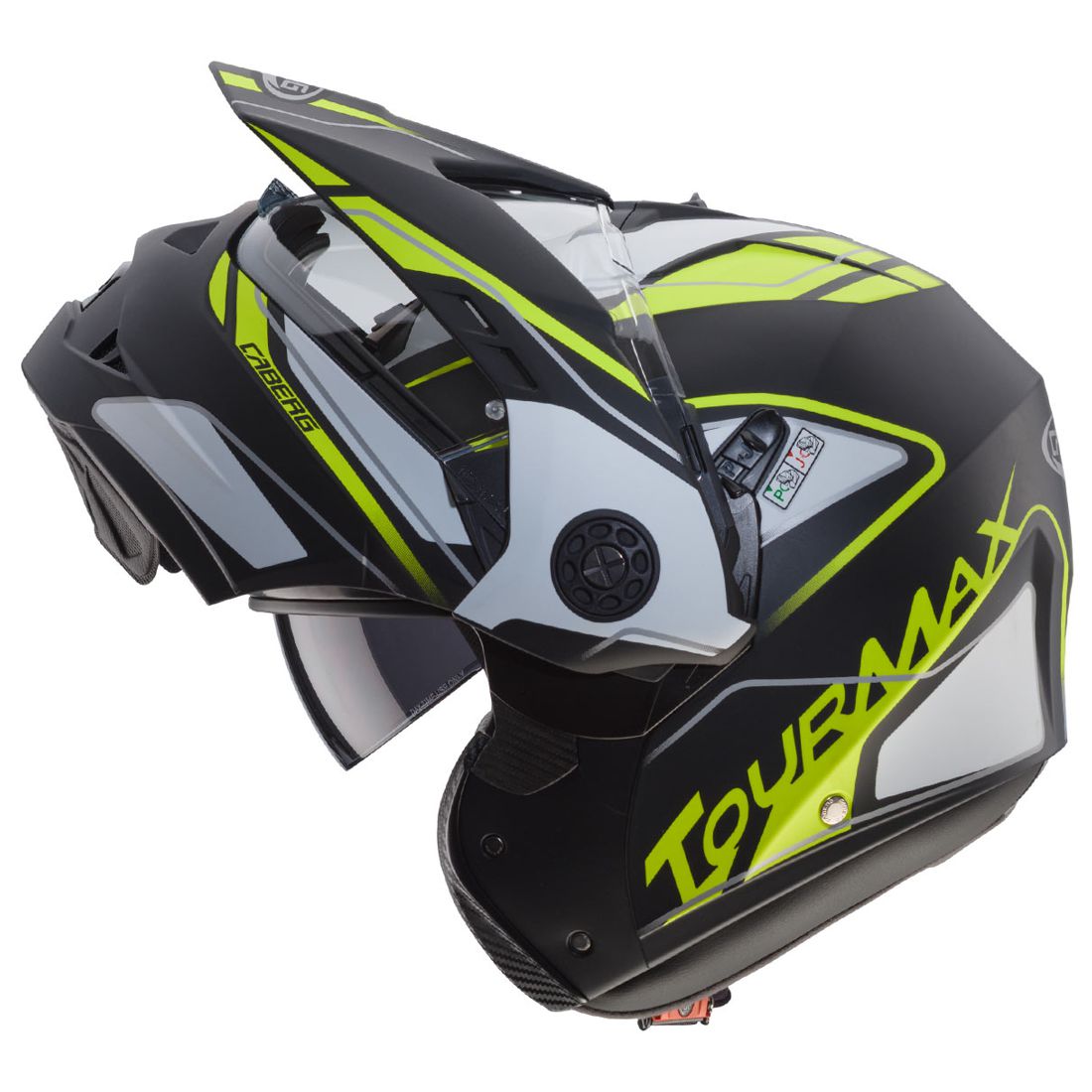 Caberg casque Tourmax Marathon, noir mat/blanc-jaune