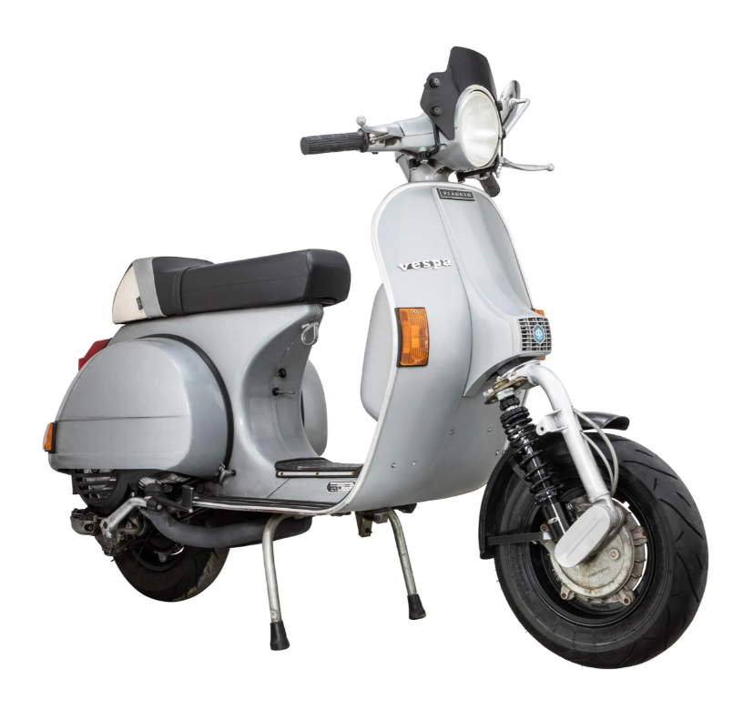 Aile Garelli EVO II pour Vespa PX 80-200ccm, carbone, support noir