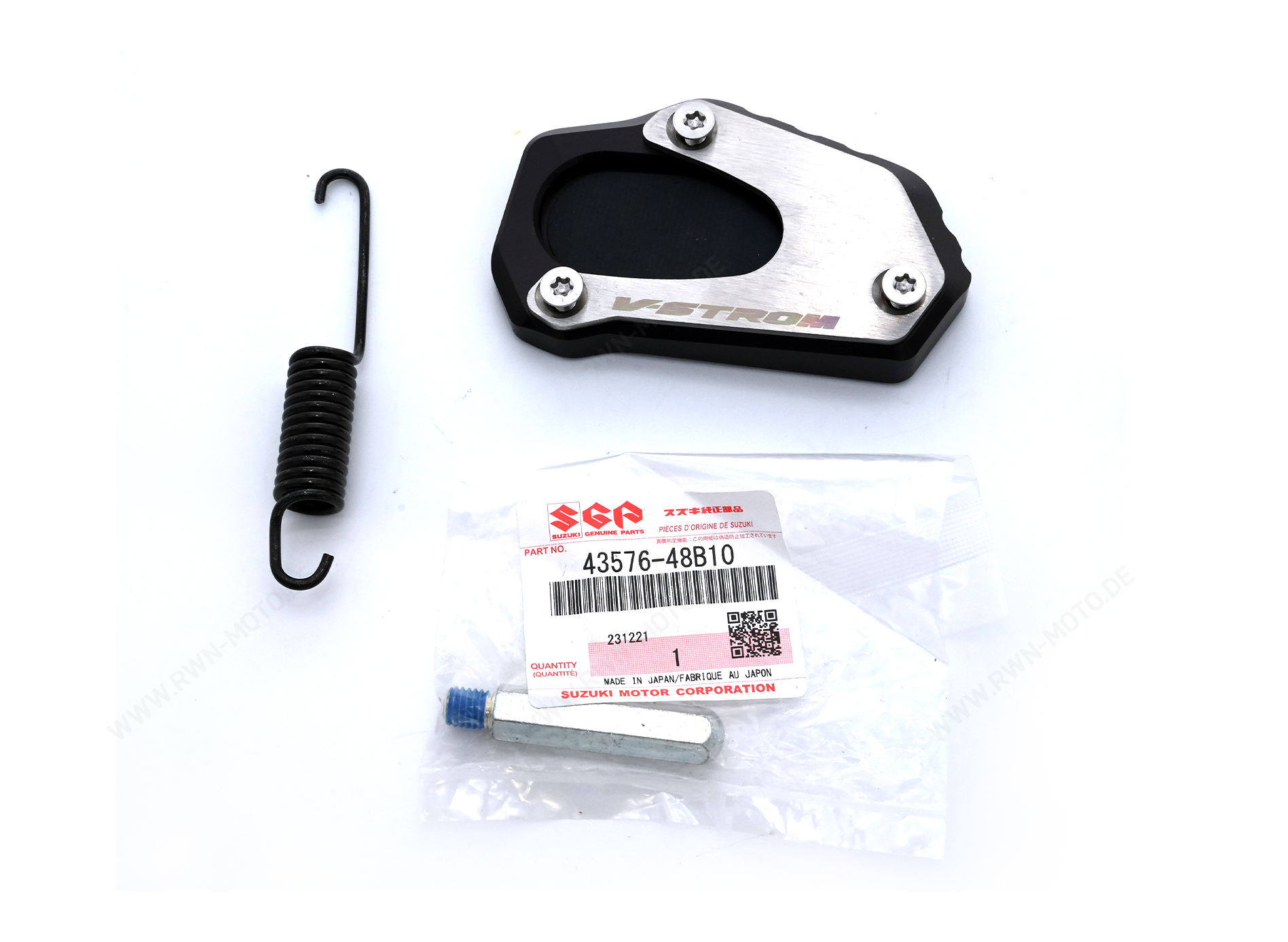 Elargissement de la béquille latérale pour Suzuki V-Strom 1050