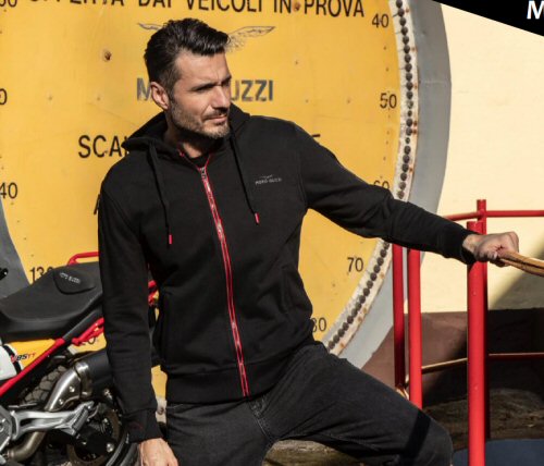 Moto Guzzi Sweat Shirt veste V85 TT coton noir