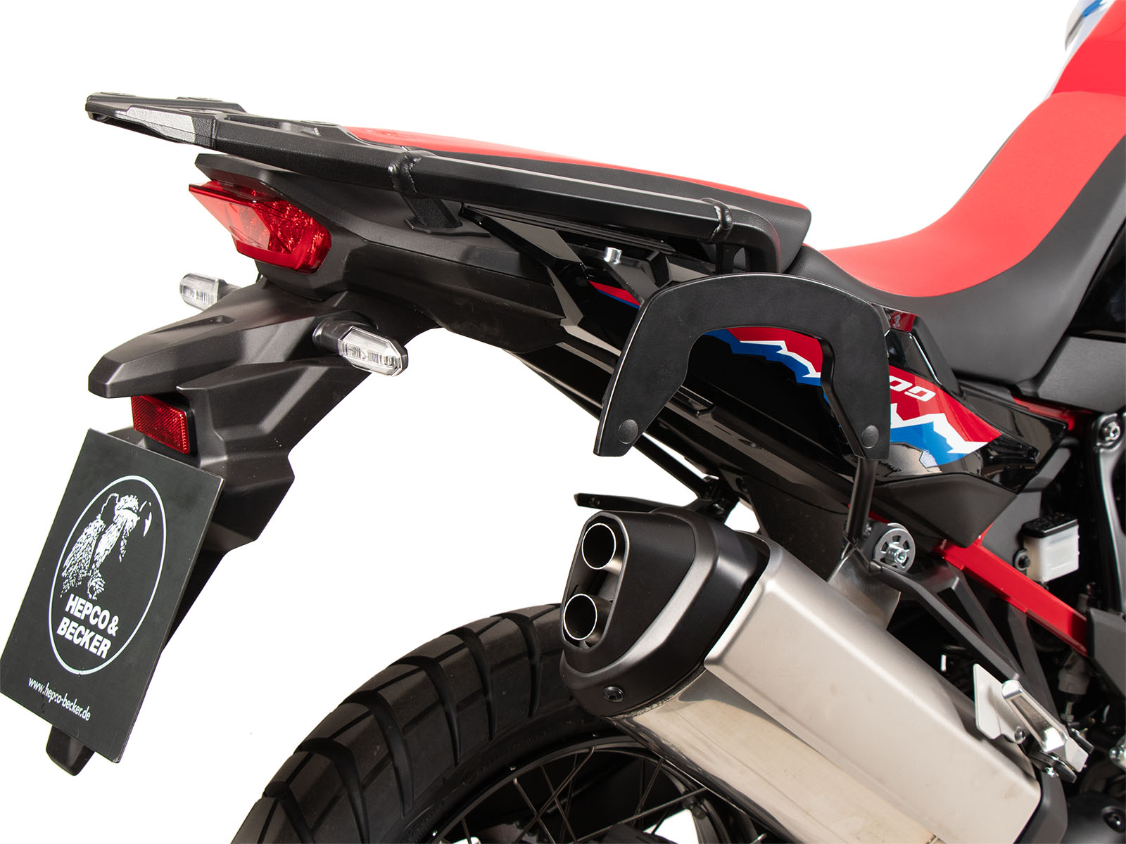 Supports latéraux C-Bow noirs pour Honda CRF 1100 L Africa Twin (24-) Hepco & Becker