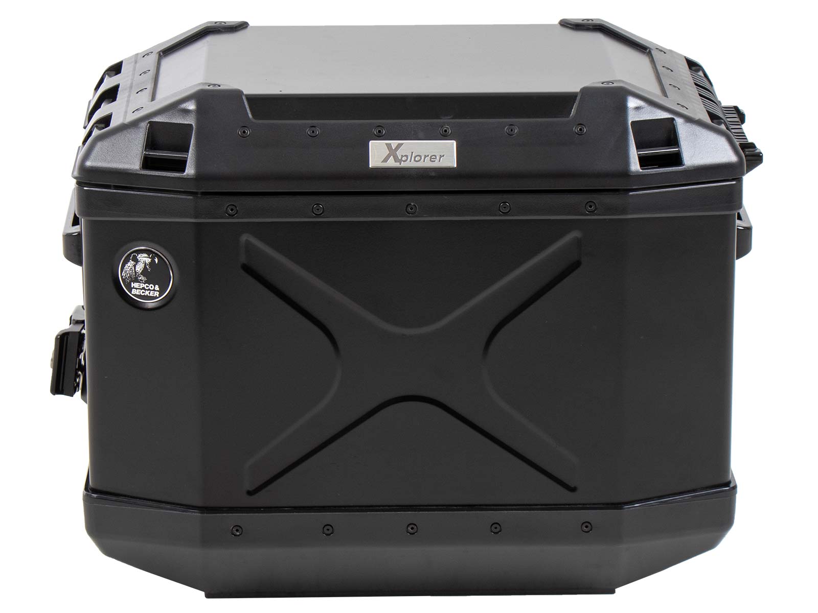 Valises latérales Alu Xplorer 37 Cutout (évidées pour le pot d'échappement) droite noire Hepco & Becker