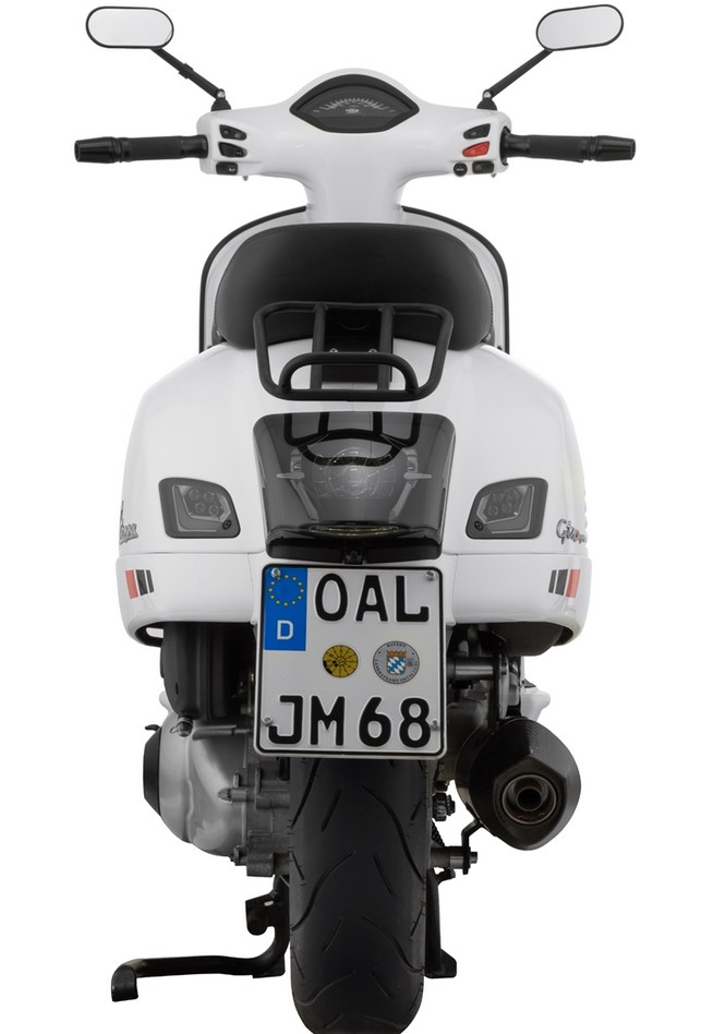 Porte-bagages arrière 70's pour Vespa GTS / GTS Super HPE 125-300 ('19-), noir mat