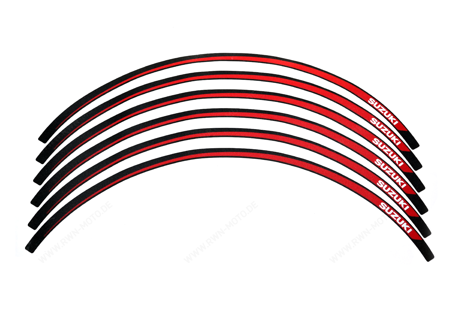 Autocollant de bord de jante (rouge / noir) Suzuki GSX-8S 2023- Accessoires d'origine