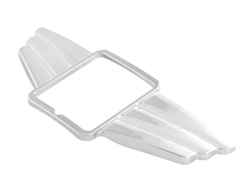 Ailes décoratives en cascade pour emblème carré PIAGGIO, Mark II, pour Vespa, aluminium, chromé