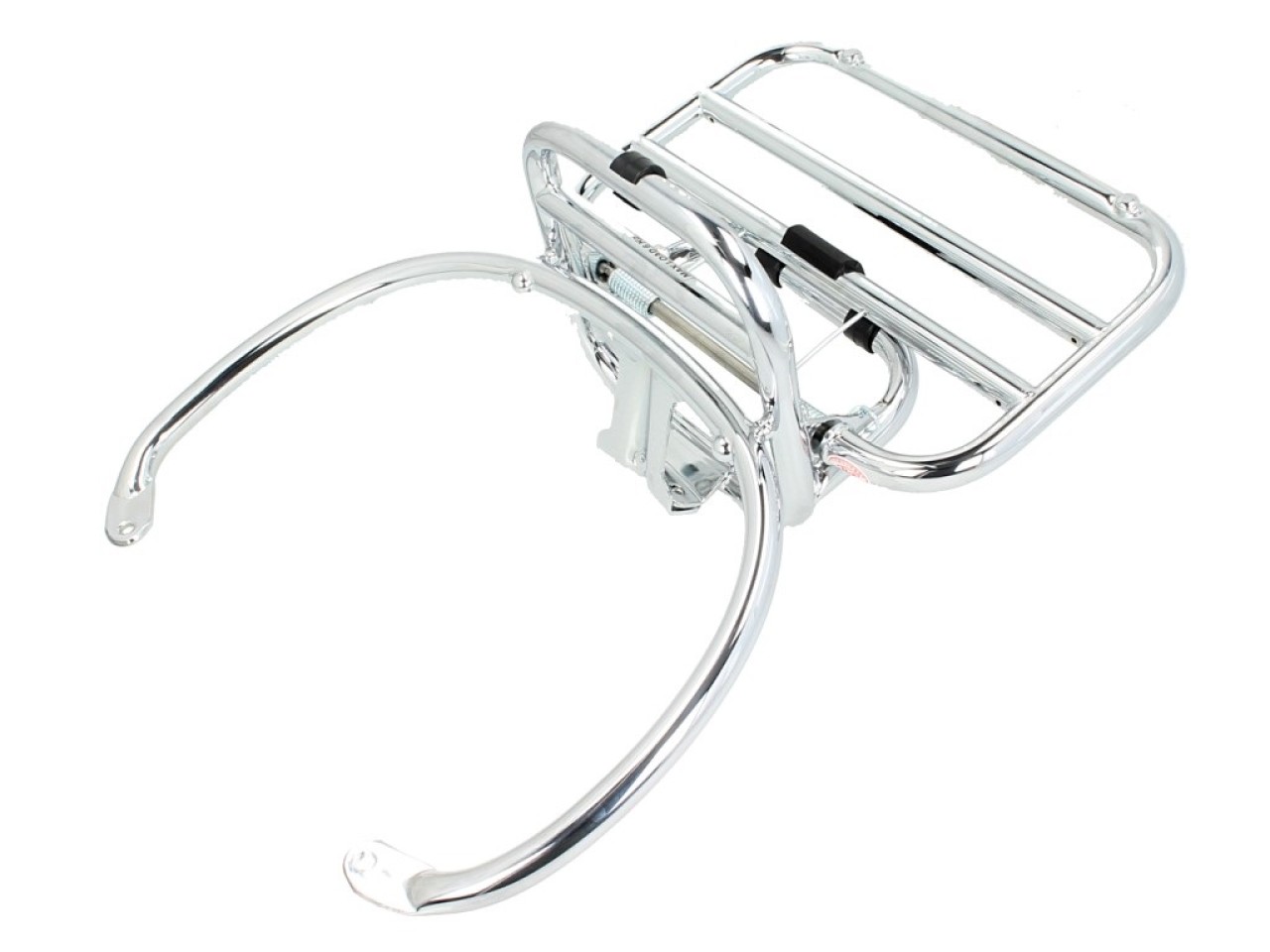 Porte-bagages arrière original rabattable chromé pour Vespa GTS/GTV