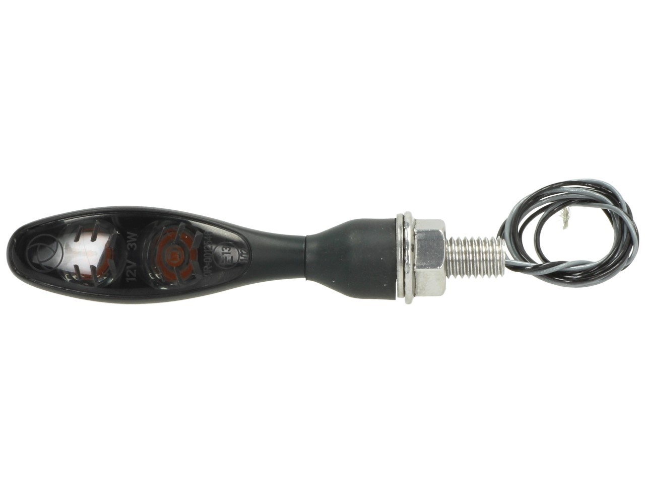 Clignotants Kellermann, Micro 1000 LED Dark, acier, LED, V/H, G/D, 12 V, noir satiné, M8x20