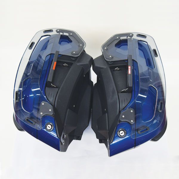 Porte-bagages pour valises latérales BMW K 1600 GT/GTL, R 1250 RT, R 1200 RT, PMMA, fumé clair