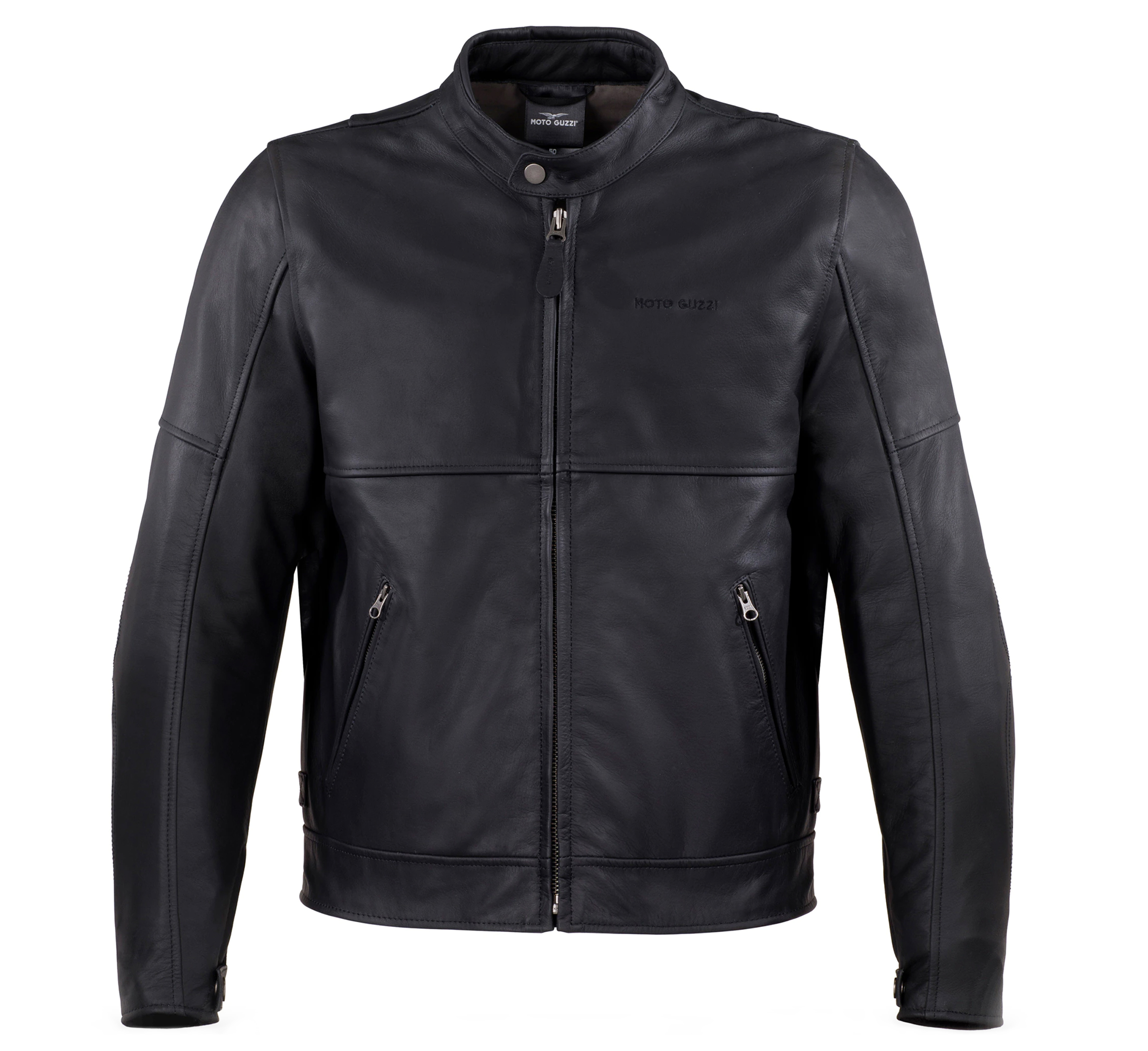 Veste en cuir Moto Guzzi - Marron foncé