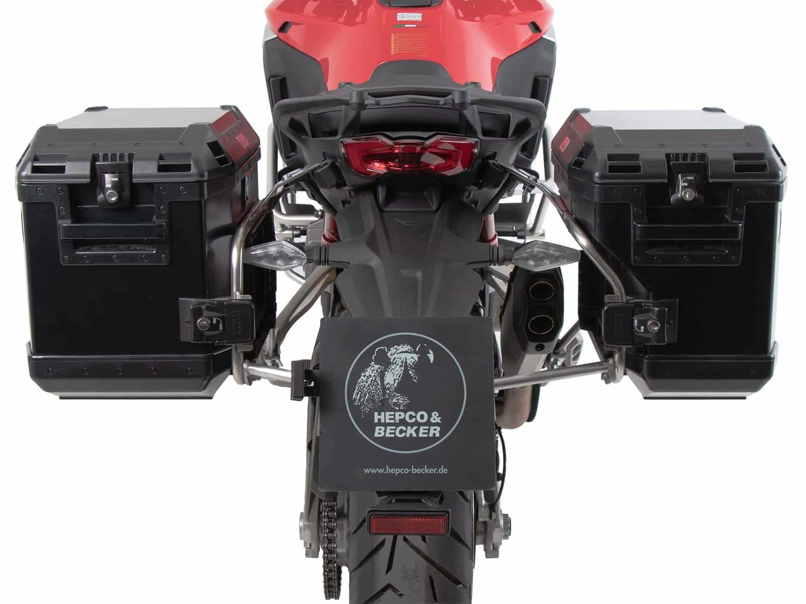 Kit de support de valises Cutout y compris kit de valises Xplorer Cutout noir pour Ducati Multistrada V4 /S (25-)