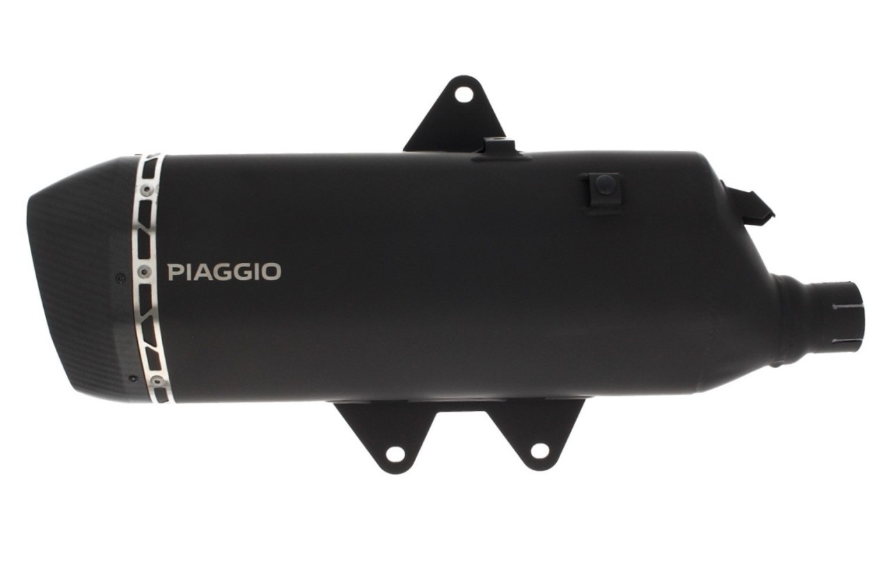 Slip-on silencieux en acier inoxydable noir pour Piaggio MP3 HPE 400