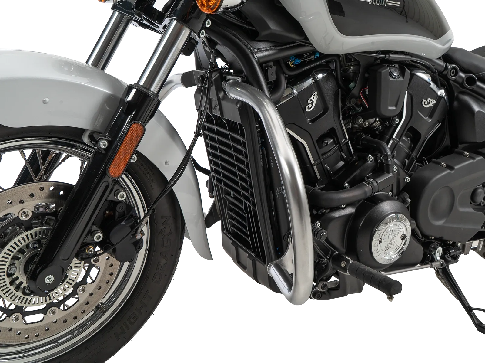 Arceau de protection moteur chromé pour Indian Sport Scout 1250 (25-) Hepco & Becker