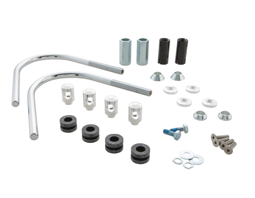 Flyscreen pour Vespa GTS/GTS Super/GT/GT L 125-300ccm, support argenté, teinté noir