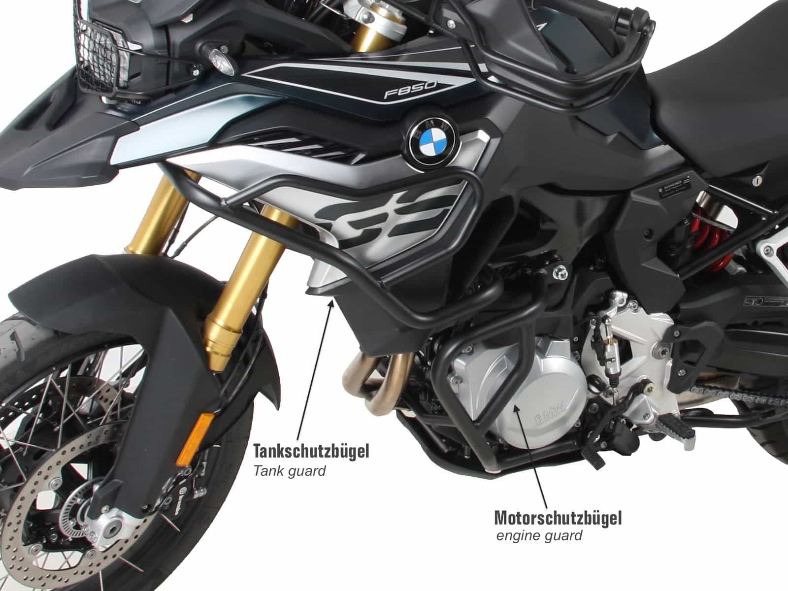 Arceau de protection moteur noir pour BMW F 750 GS Hepco & Becker
