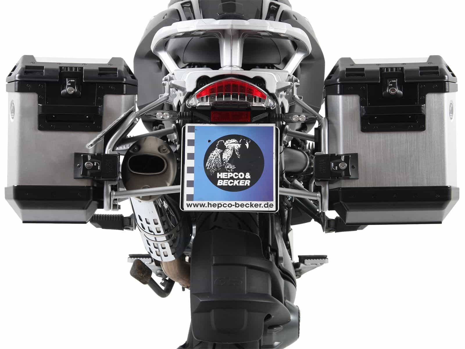 Kit de support de valises Cutout support incl. kit de valises Xplorer Cutout argent pour BMW R 1200 GS /Adventure (-13)