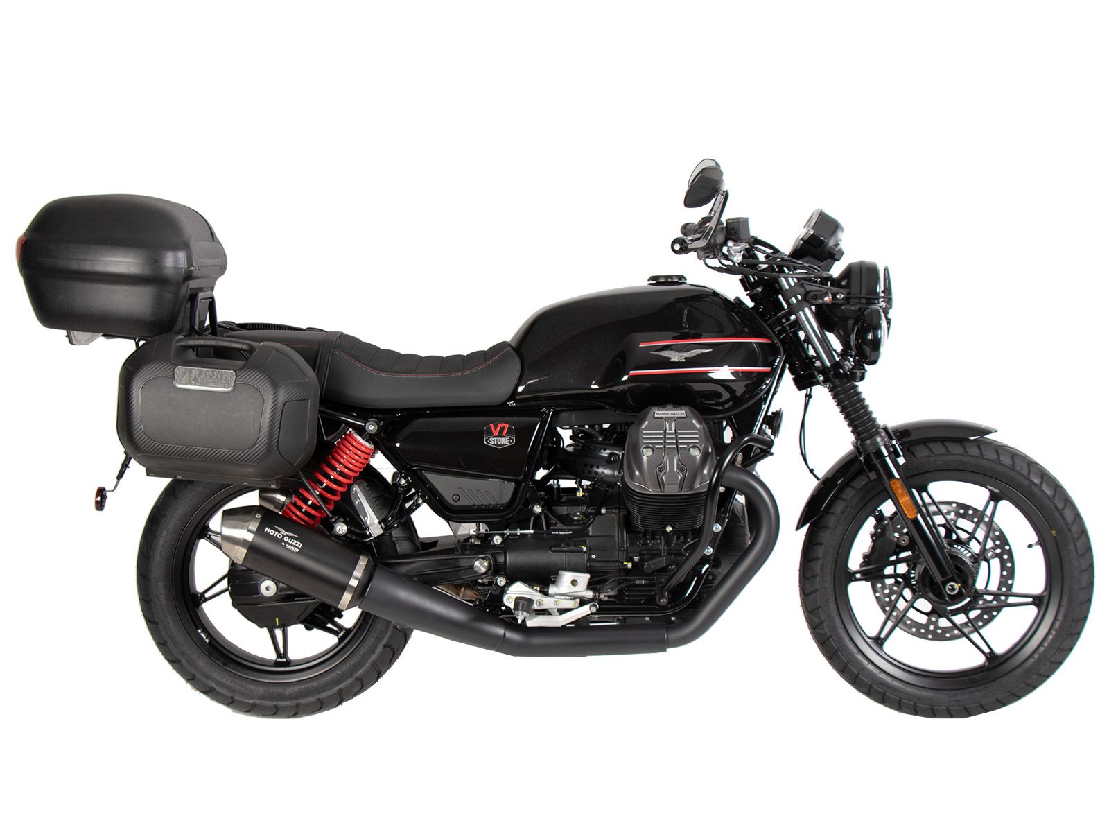 Porte-bagages tubulaire support de top case chromé pour Moto Guzzi V7 Stone Special Edition (22-) Hepco & Becker