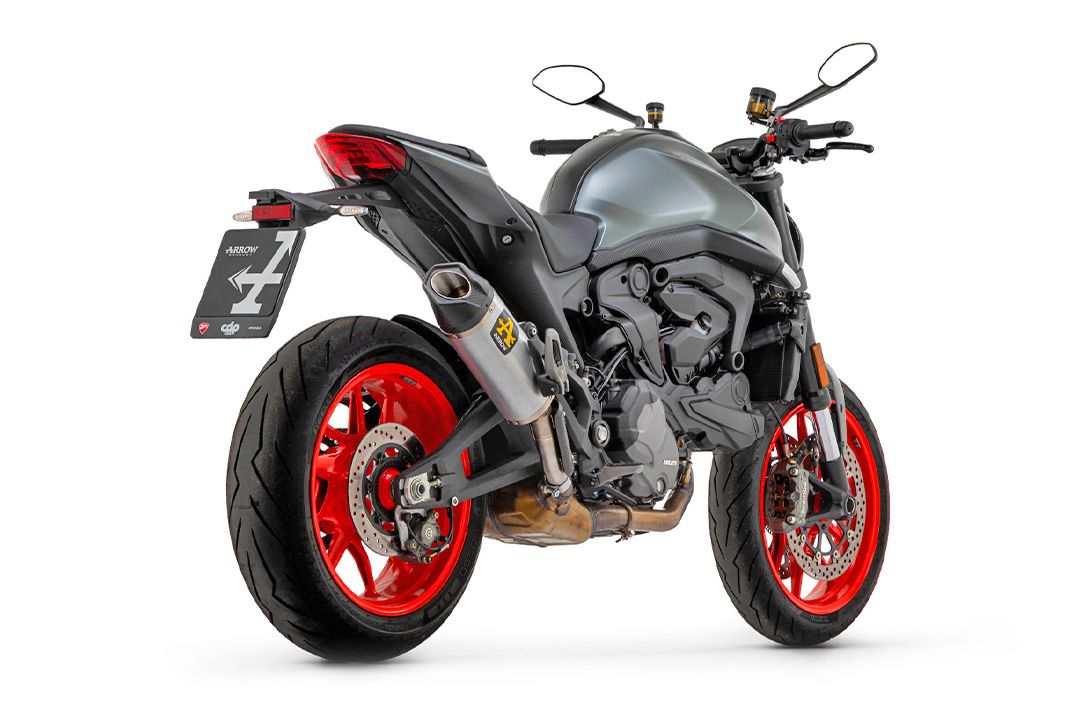 ARROW pot d'échappement INDY RACE aluminium pour Ducati Monster / Monster+ à partir de l'année modèle 2021-