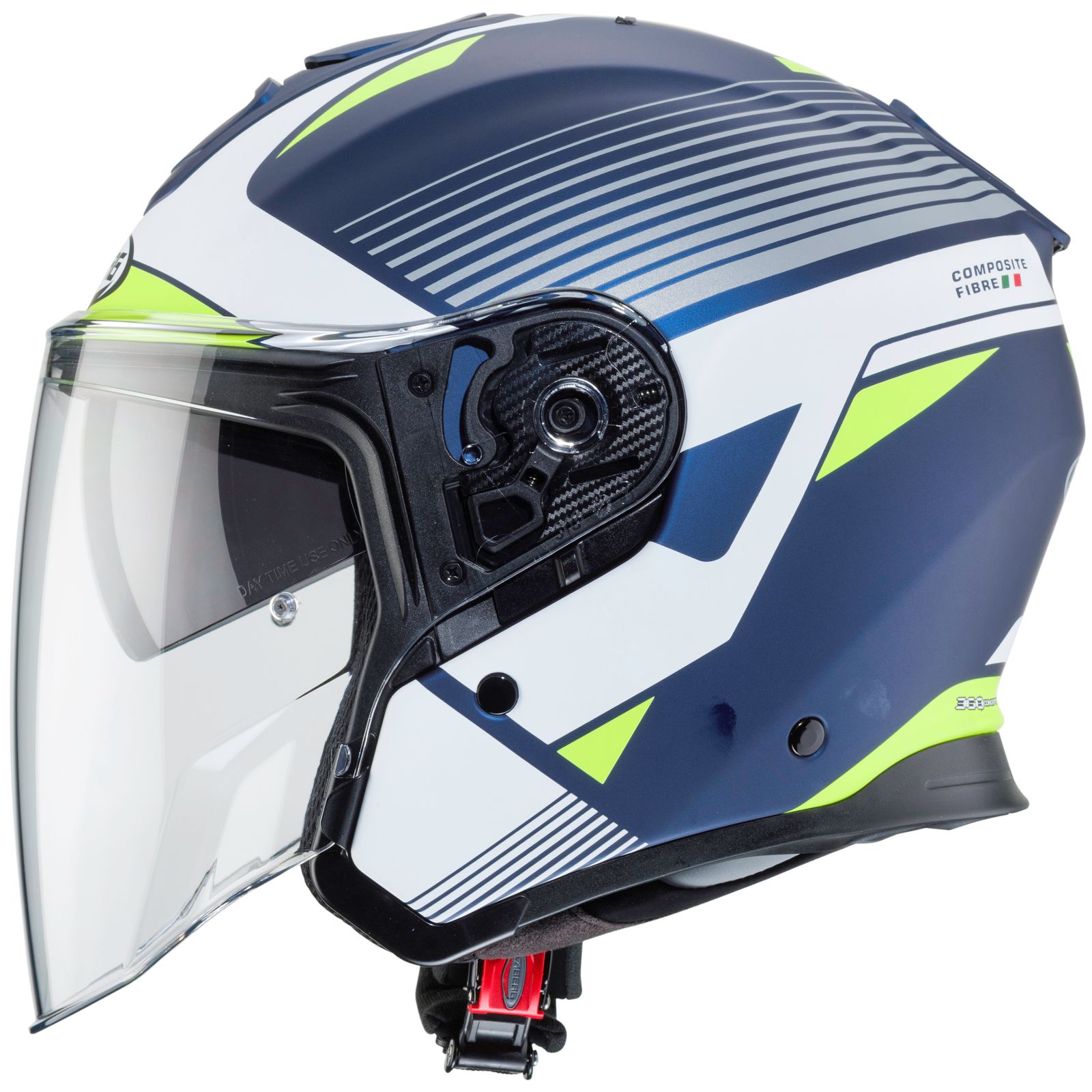 Caberg casque Flyon Rio, bleu mat/blanc-fluo-jaune