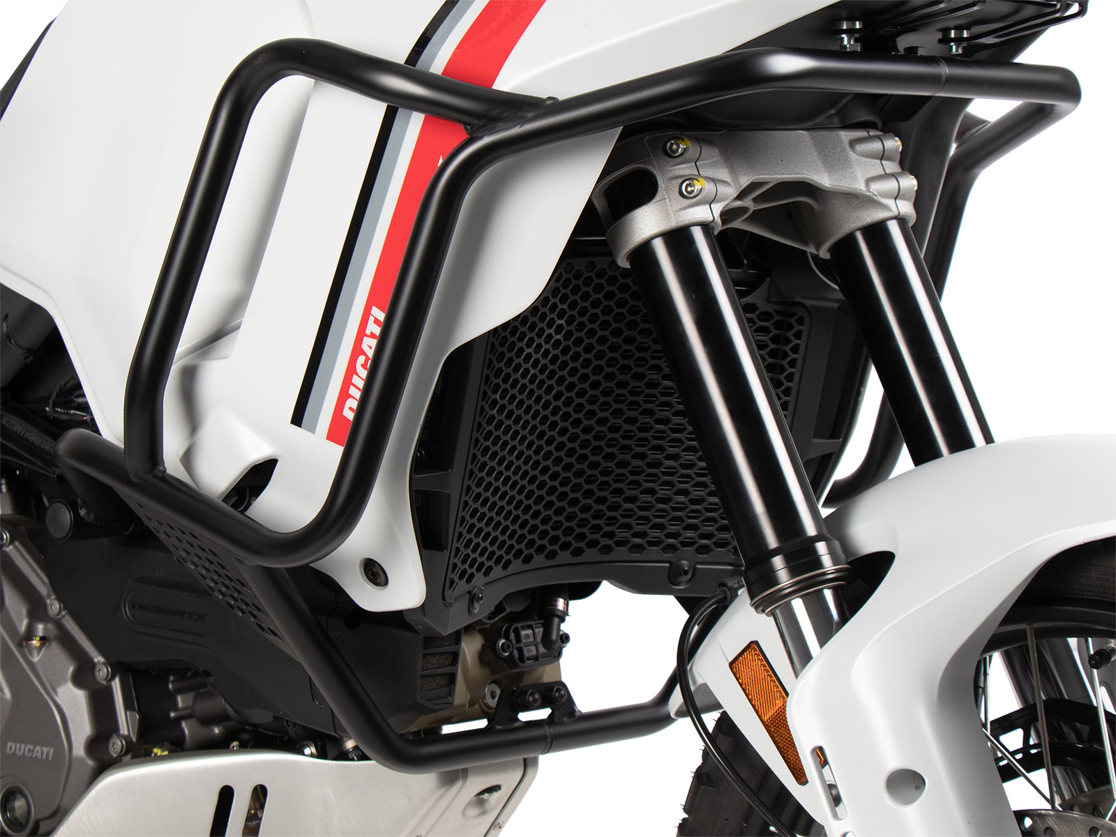 Arceau de protection de réservoir noir pour Ducati DesertX (22-) d'origine Hepco & Becker