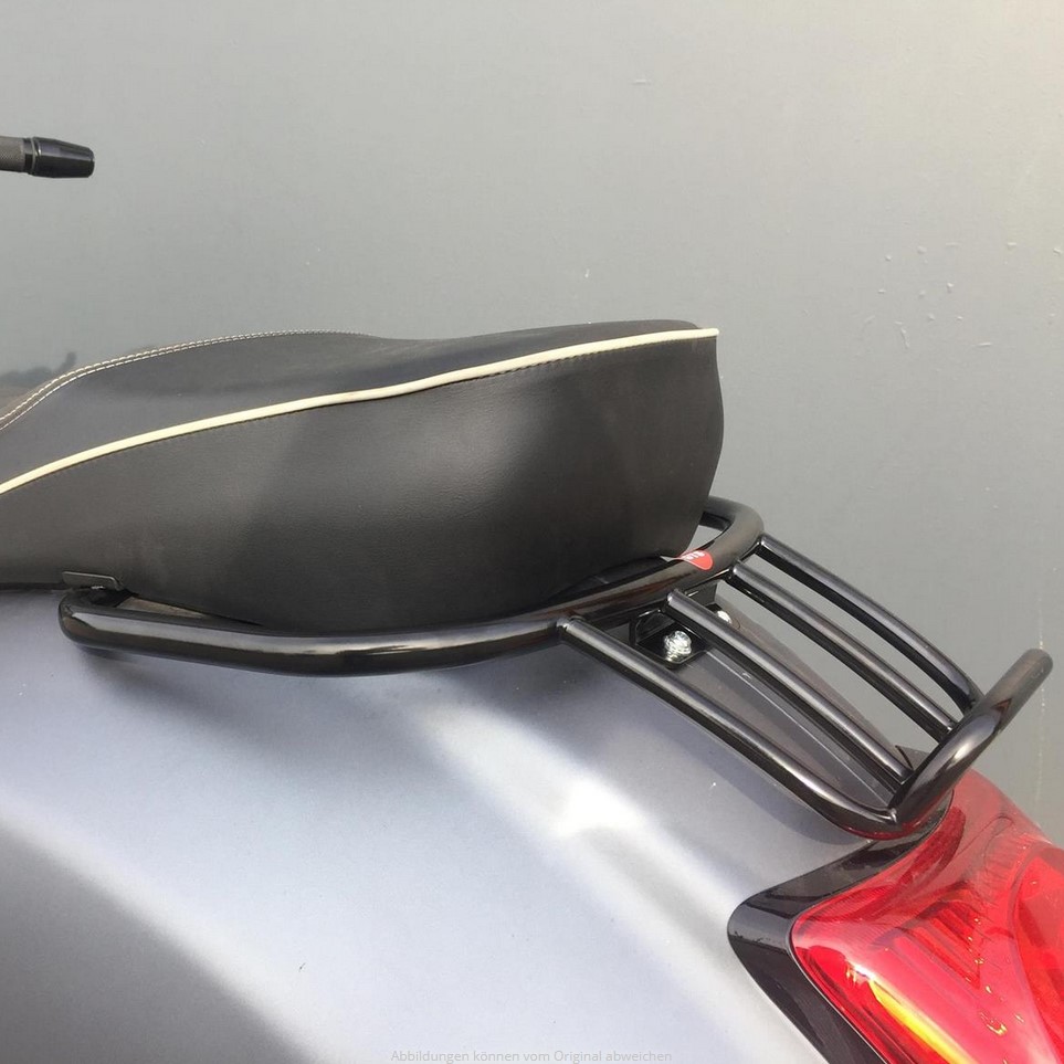 Porte-bagages / barre de maintien passager arrière 70s pour Vespa GTS/GTV/GT 125-300ccm 4T LC, noir brillant