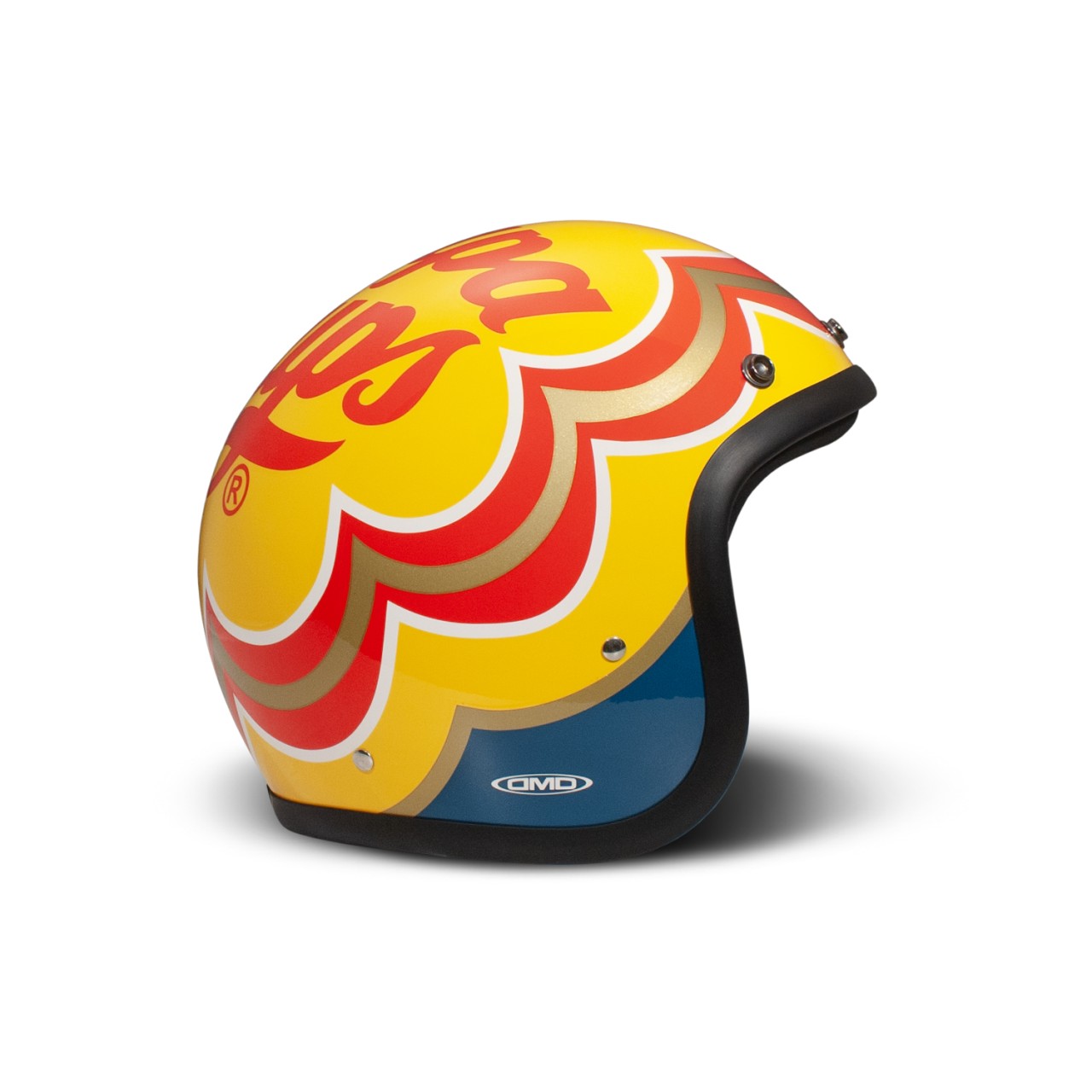 DMD casque jet rétro, marron, brillant, caffè, XS, fibre de verre, ECE 22.06