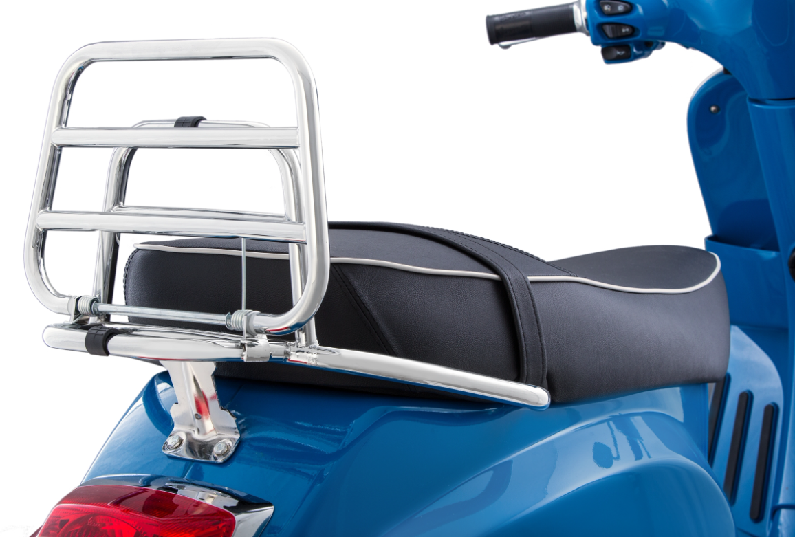 Porte-bagages arrière pour Vespa LX /LXV /S 50-150ccm, pliable, chrome