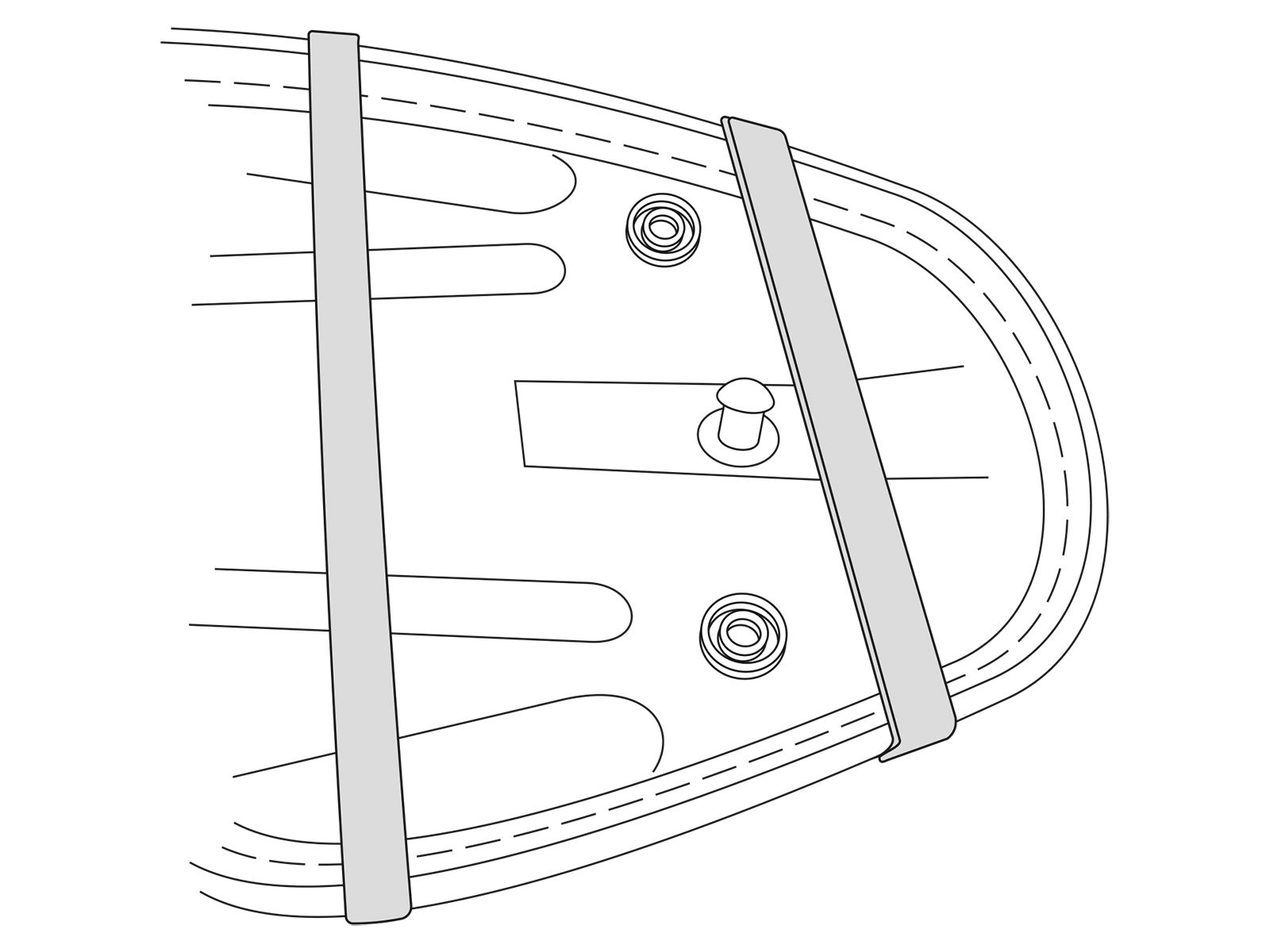 Set Seatpad Basic y compris contre-support (unité de fermeture) Hepco & Becker