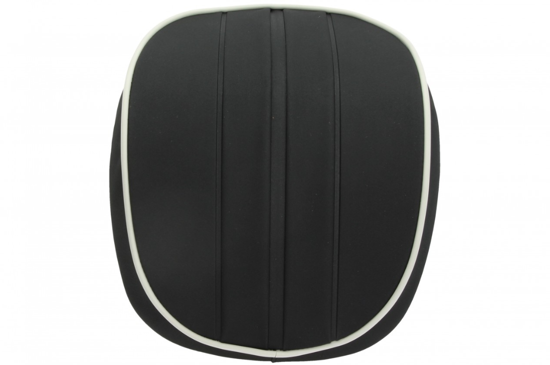 Dossier "Nabuk" Vespa Primavera / Sprint, noir avec passepoil blanc