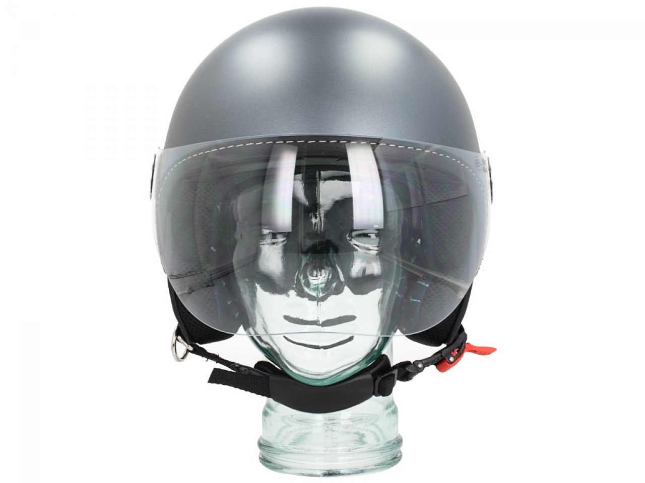 Casque jet Vespa Visor 3.0 gris titane