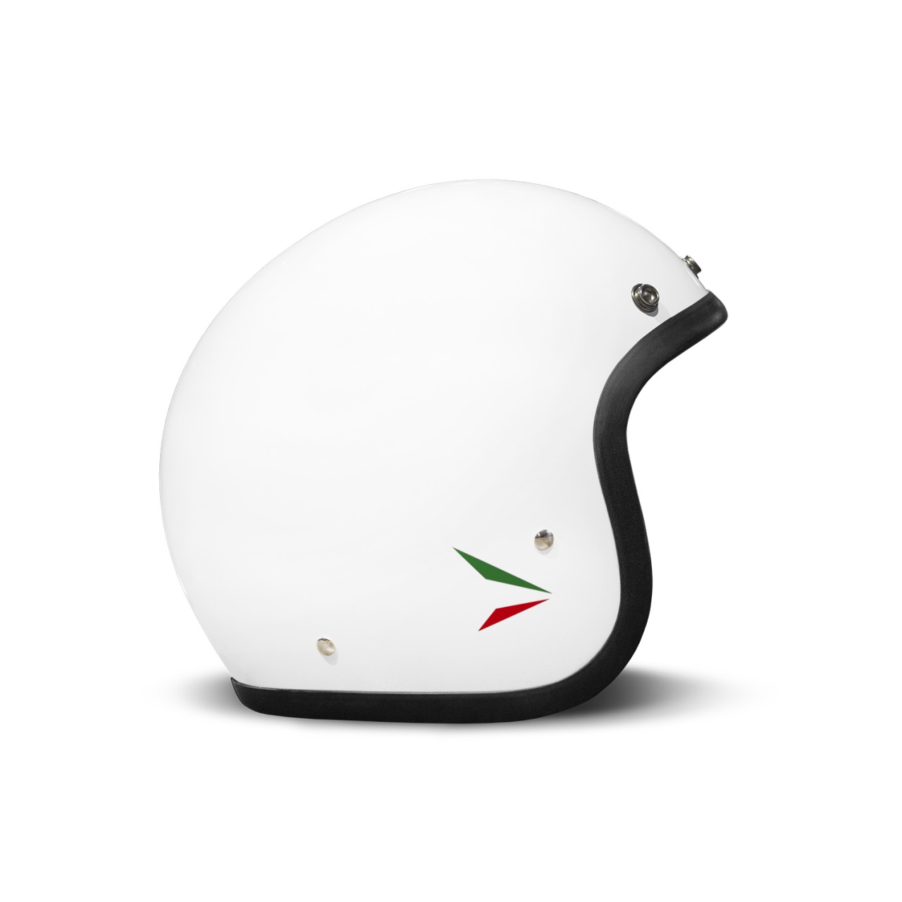 DMD casque jet rétro, blanc, brillant, Ita White, fibre de verre, ECE 22.06